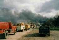 Tire Fire - Tender staging.