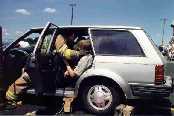 Another victim being stablized until an extrication crew arrives.