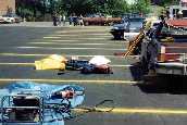 Extrication equipment - hydraulic scissors, hydraulic ram, hydraulic spreader.