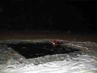 A closer look at the victim in open water.